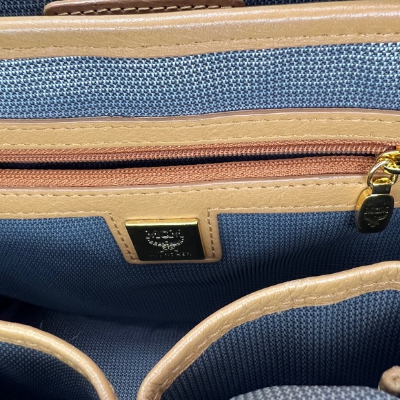 MCM Tan Backpack with Gold Accents Like New - Picture 8 of 10